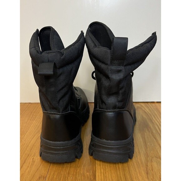 Women’s Faux Leather Lightweight Black Tactical Boots Size 43 US Size 12 NEW - Picture 5 of 7